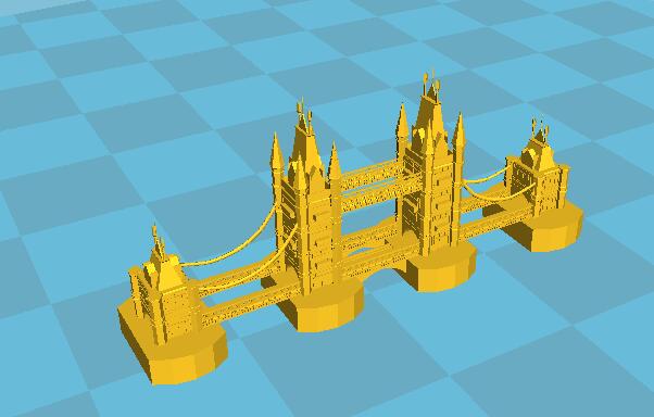 3D打印建筑模型之倫敦塔橋